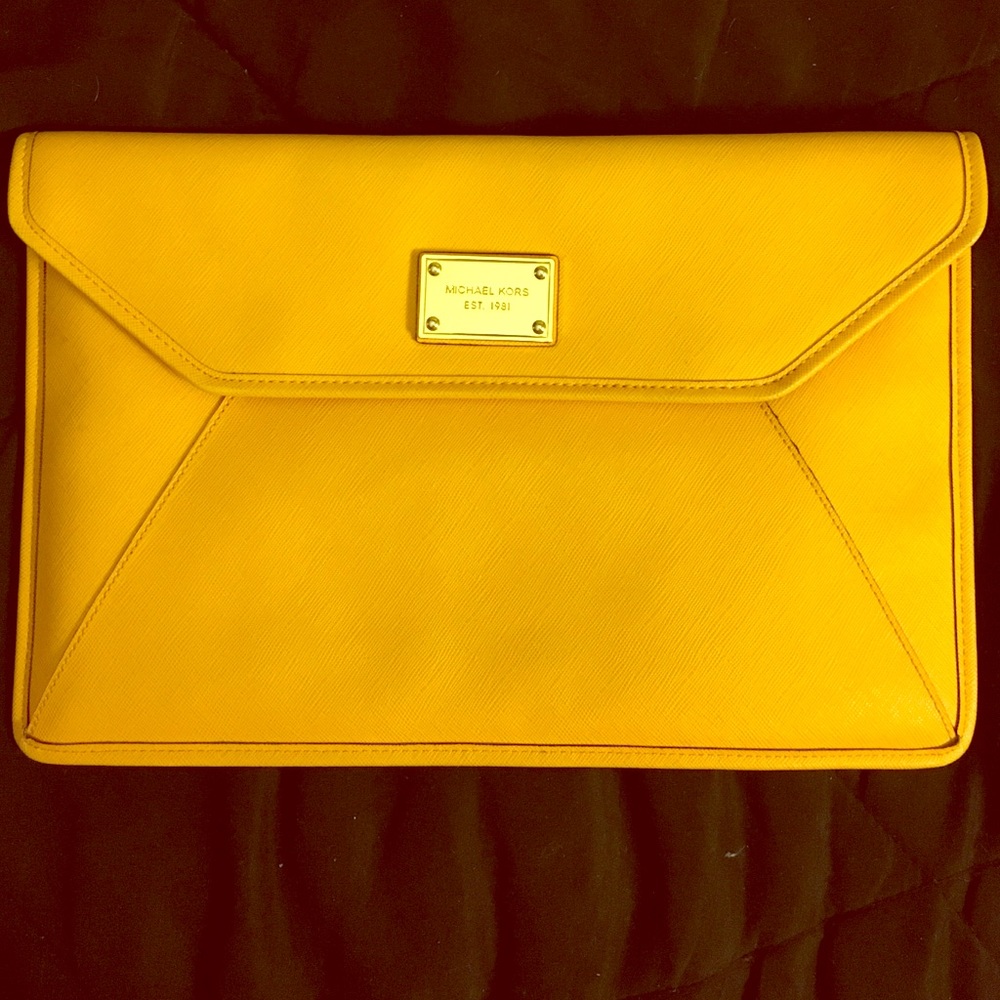 Golden Michael Kors Clutch